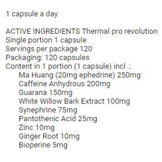 Revange Nutrition - Thermal pro revolution 60 kapsul Revange Nutrition